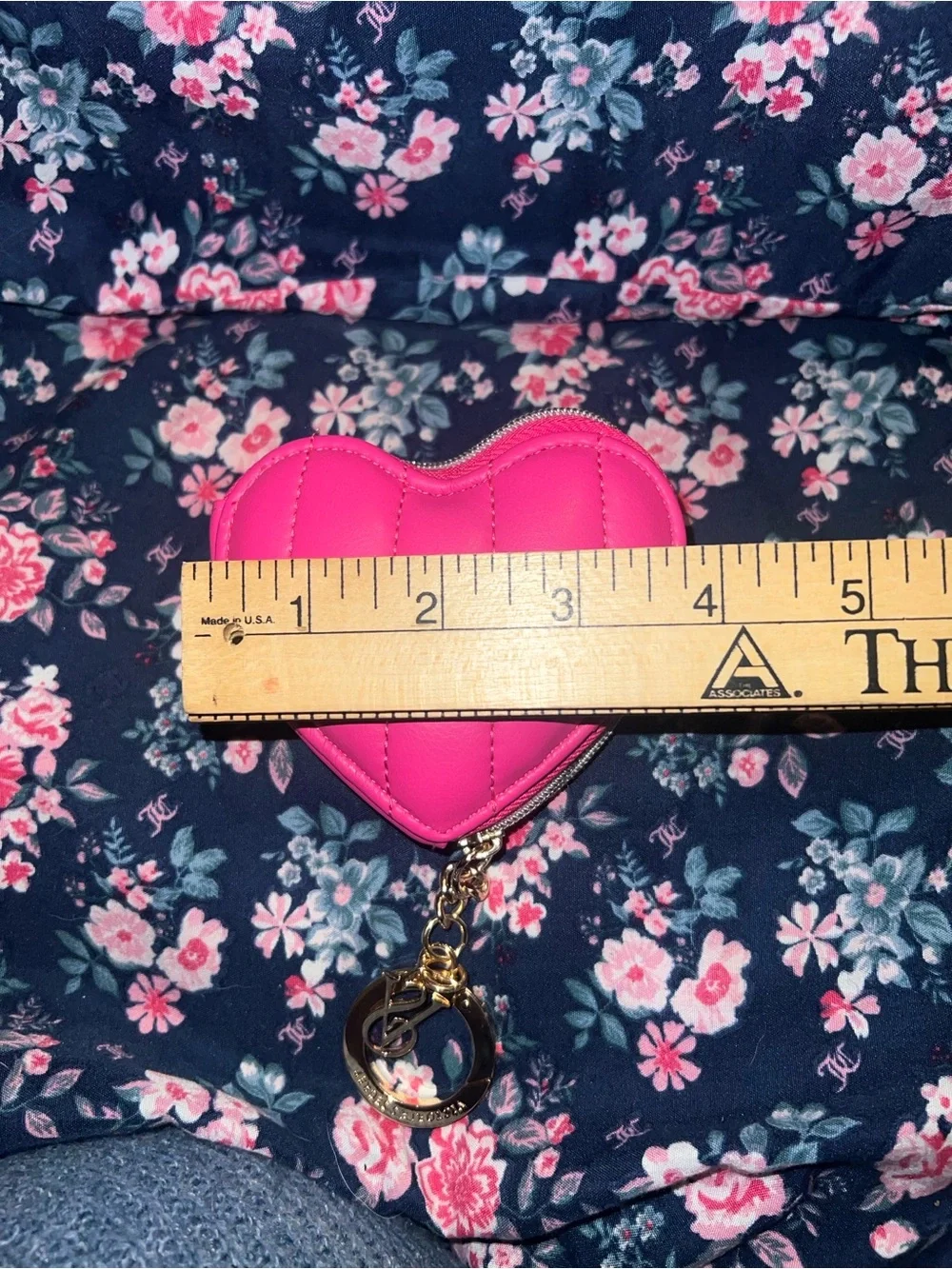 Victoria’s Secret puffy pink heart coin pouch keychain - Picture 5 of 6